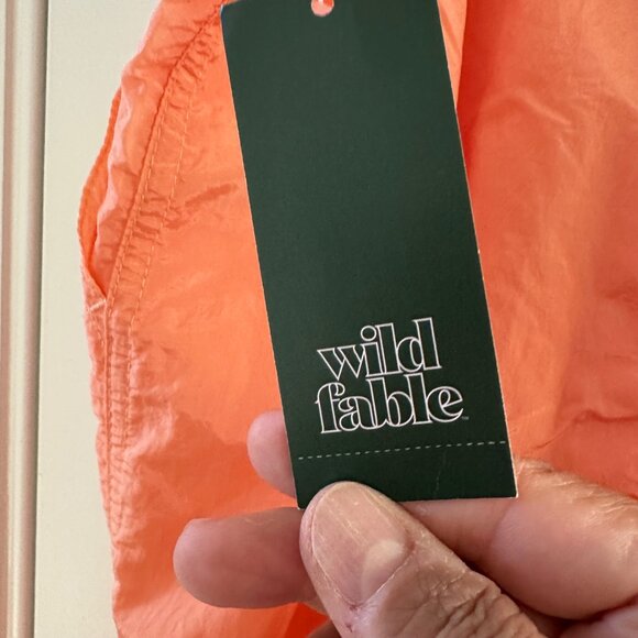 Wild Fable Peach Orange Recycled Nylon Drawstring Cargo Pants L - Picture 5 of 13